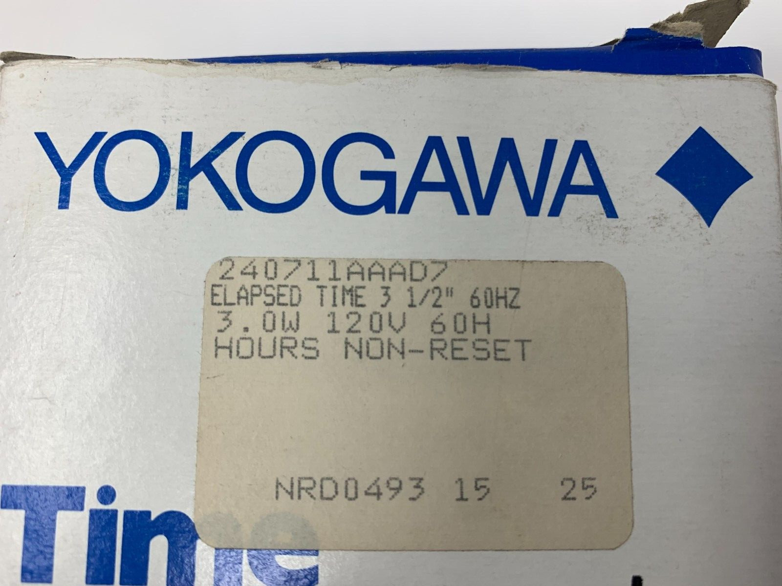 Yokogawa 240711AAAD7 Elapsed Time 3-1/2″ 120V 60H Hours Panel Meter Non-Reset