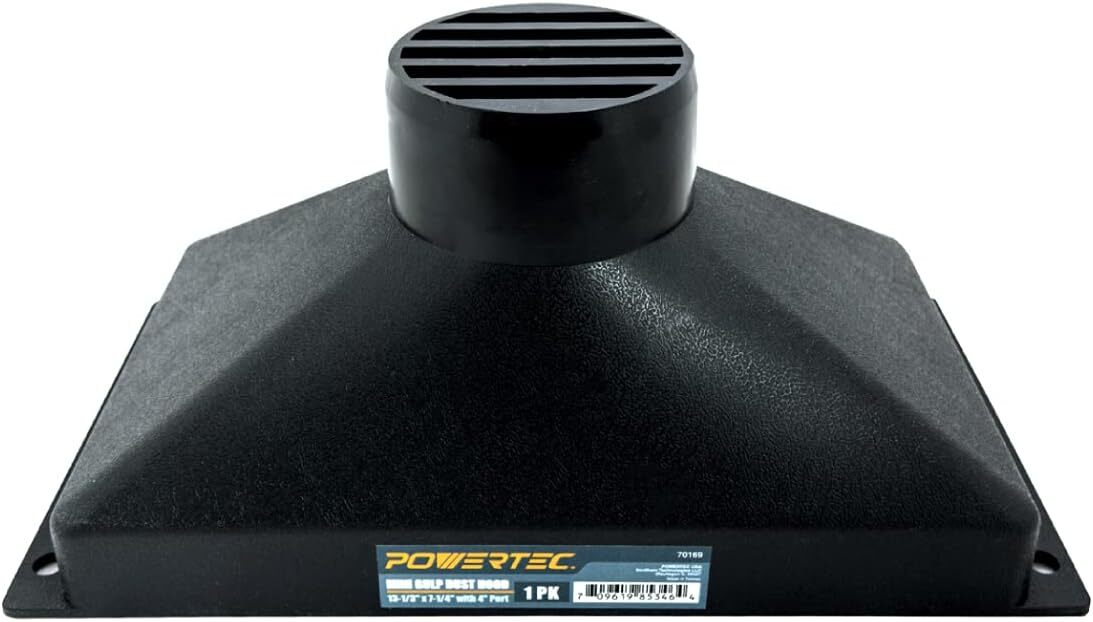 POWERTEC 70169 Mini Gulp Dust Hood with 4″ Port, 13-1/2″ x 7-1/4″