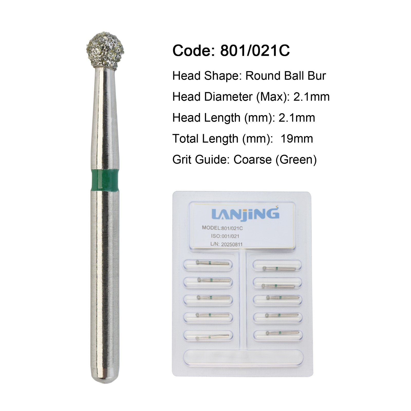 Dental Diamond Burs Round End Taper 330 Pear Barrel Long Surgical Bur High Speed