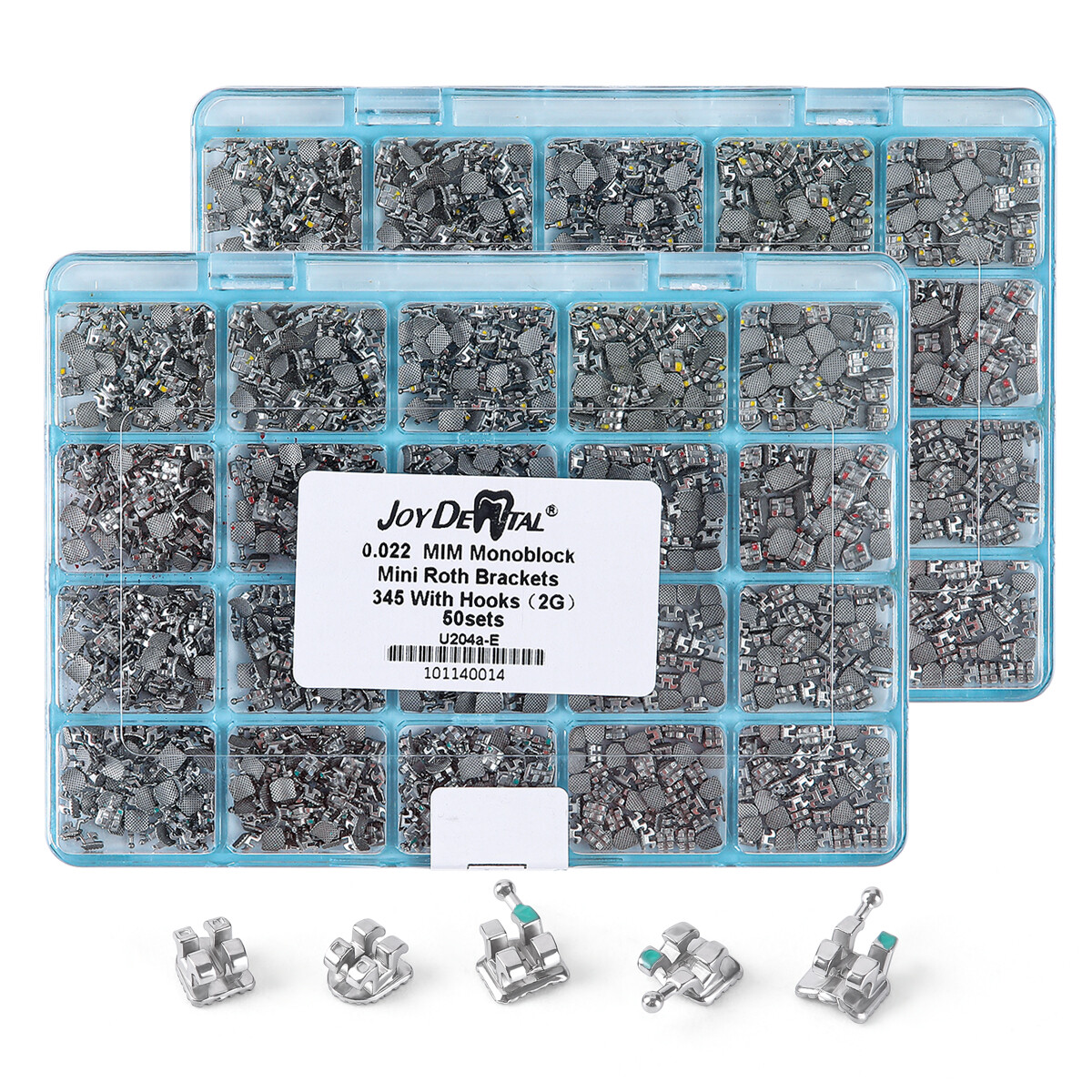 50 Sets Dental Orthodontic Brackets Braces MIM Mini Roth.022″ Hook 3 4 5 AZDENT