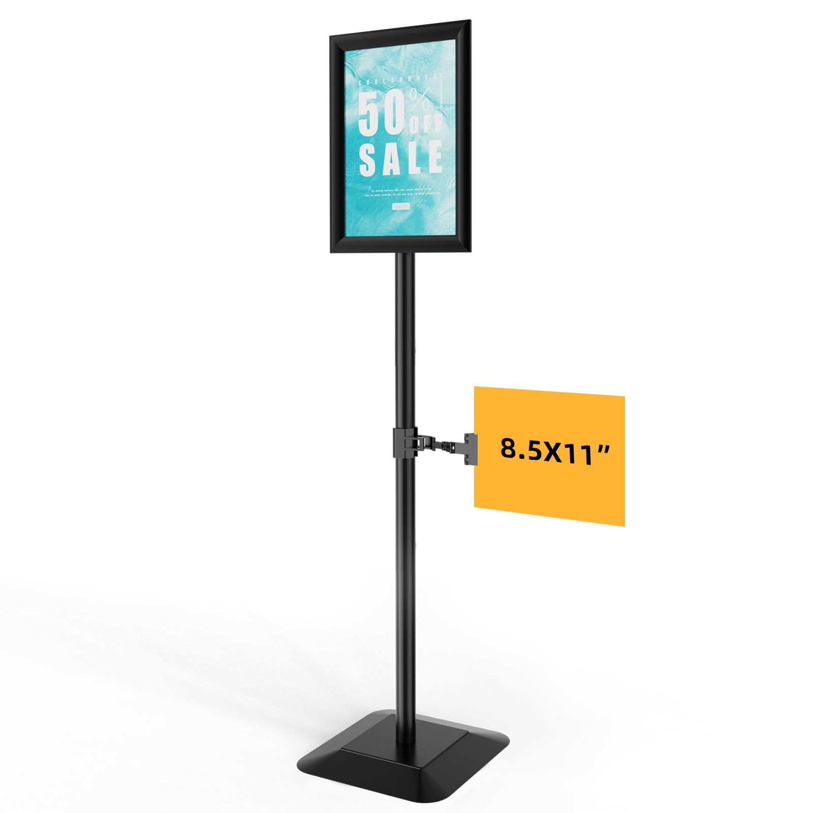 Ebliki Adjustable Sign Stand For Display, 62″ Tall Heavy Duty Sign