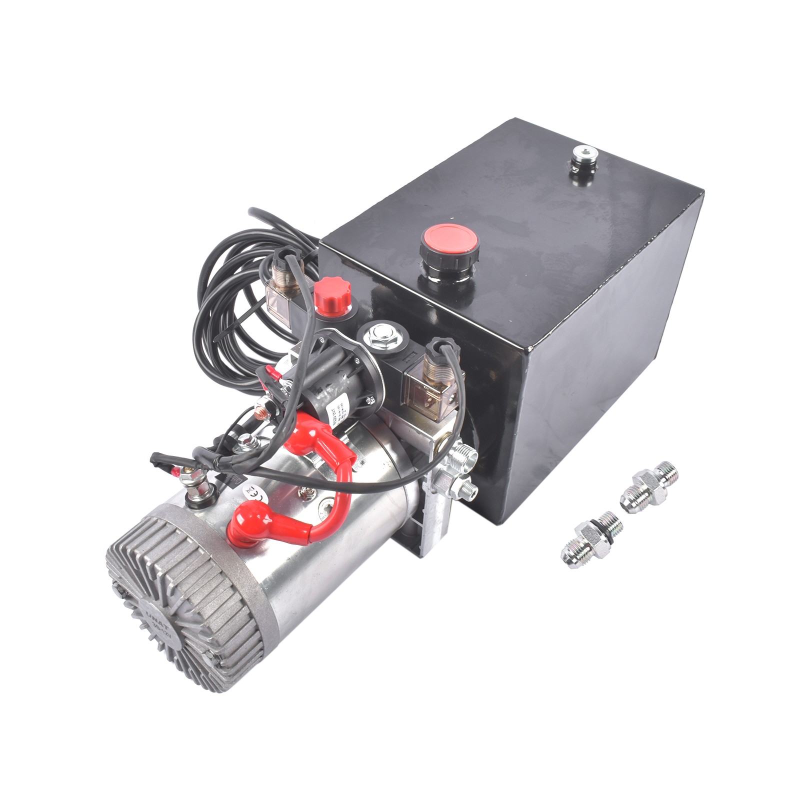 Power Unit Hydraulic Pump Dump Trailer 8 Quart Double Acting 3200 PSI Max 12V DC
