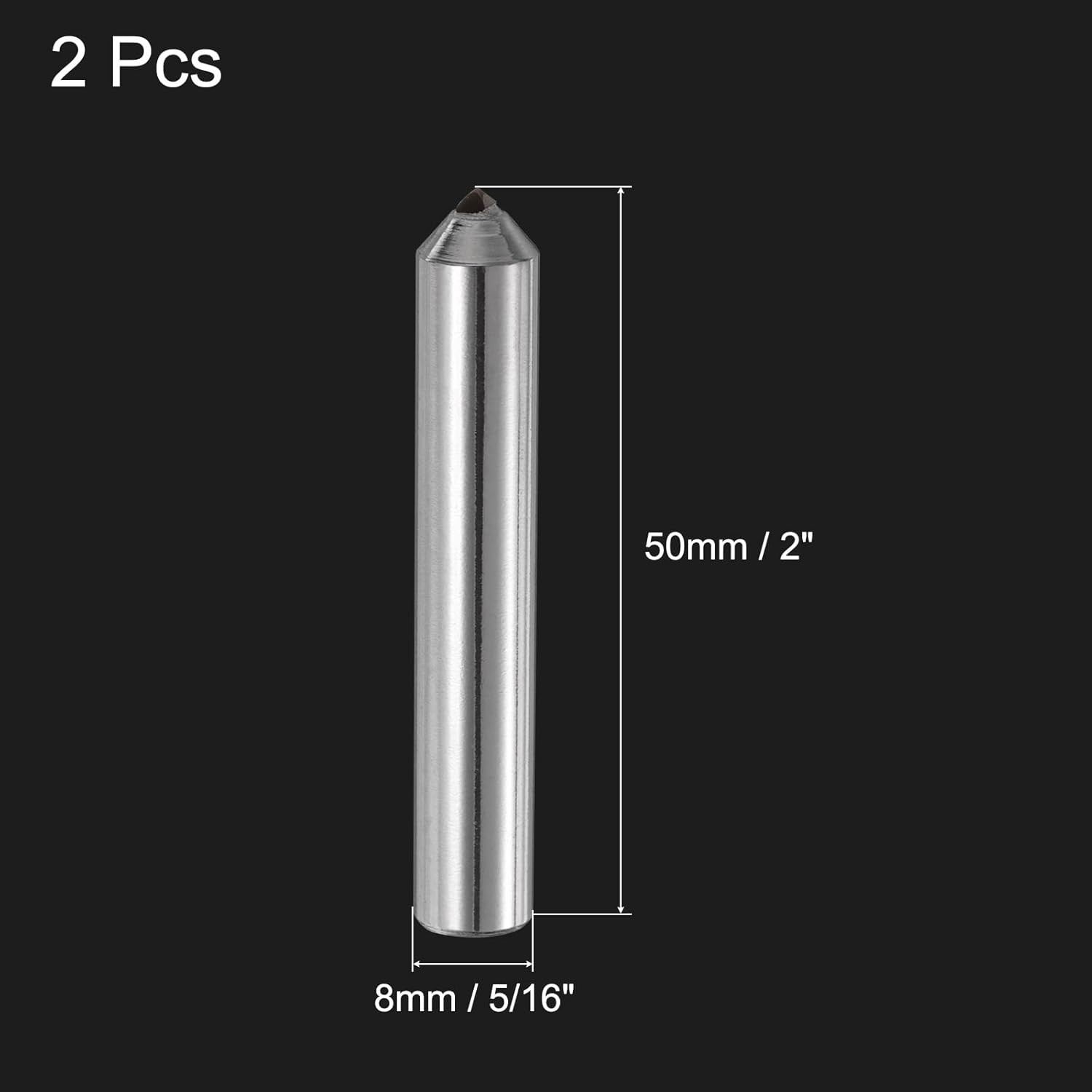 Diamond Dressers 2 Pack 5/16 x 2 Inch Welded Tapered Point Grinding Wheel Tool