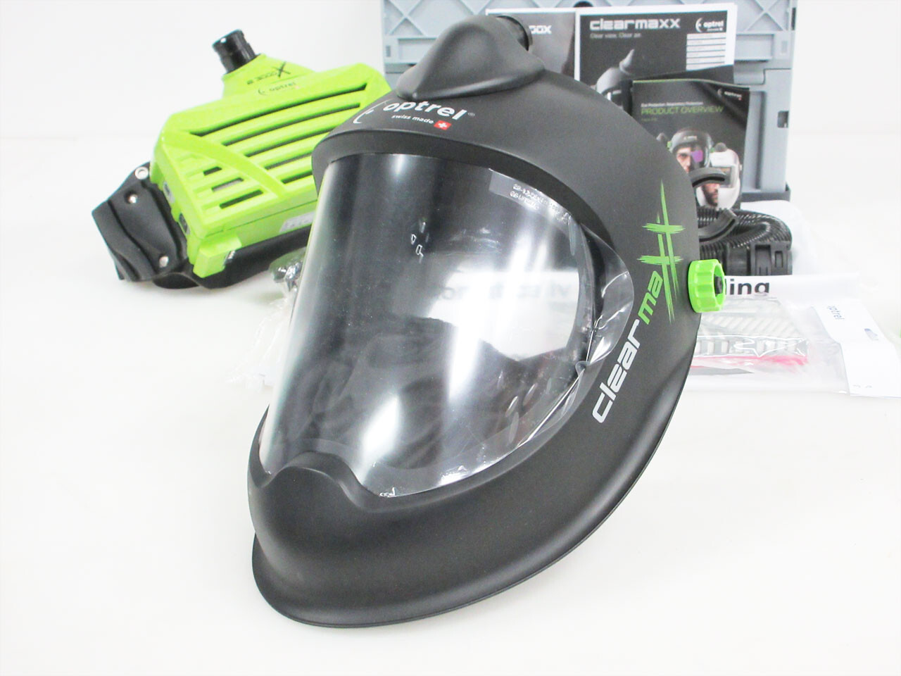 OPTREL CLEARMAXX HELMET & PAPR E3000X SYSTEM UP TO 18 HOUR BATTERY 4900.251 CASE