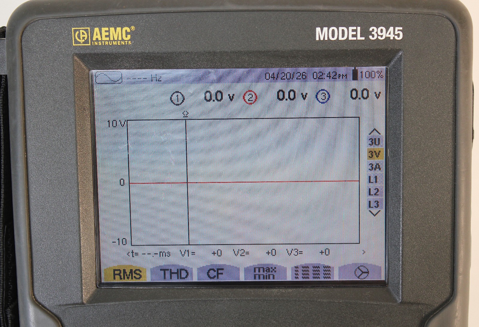 AEMC Instruments Model 3945 Powerpad 3-PHASE Power Analyzer • Case, Lead & Cord