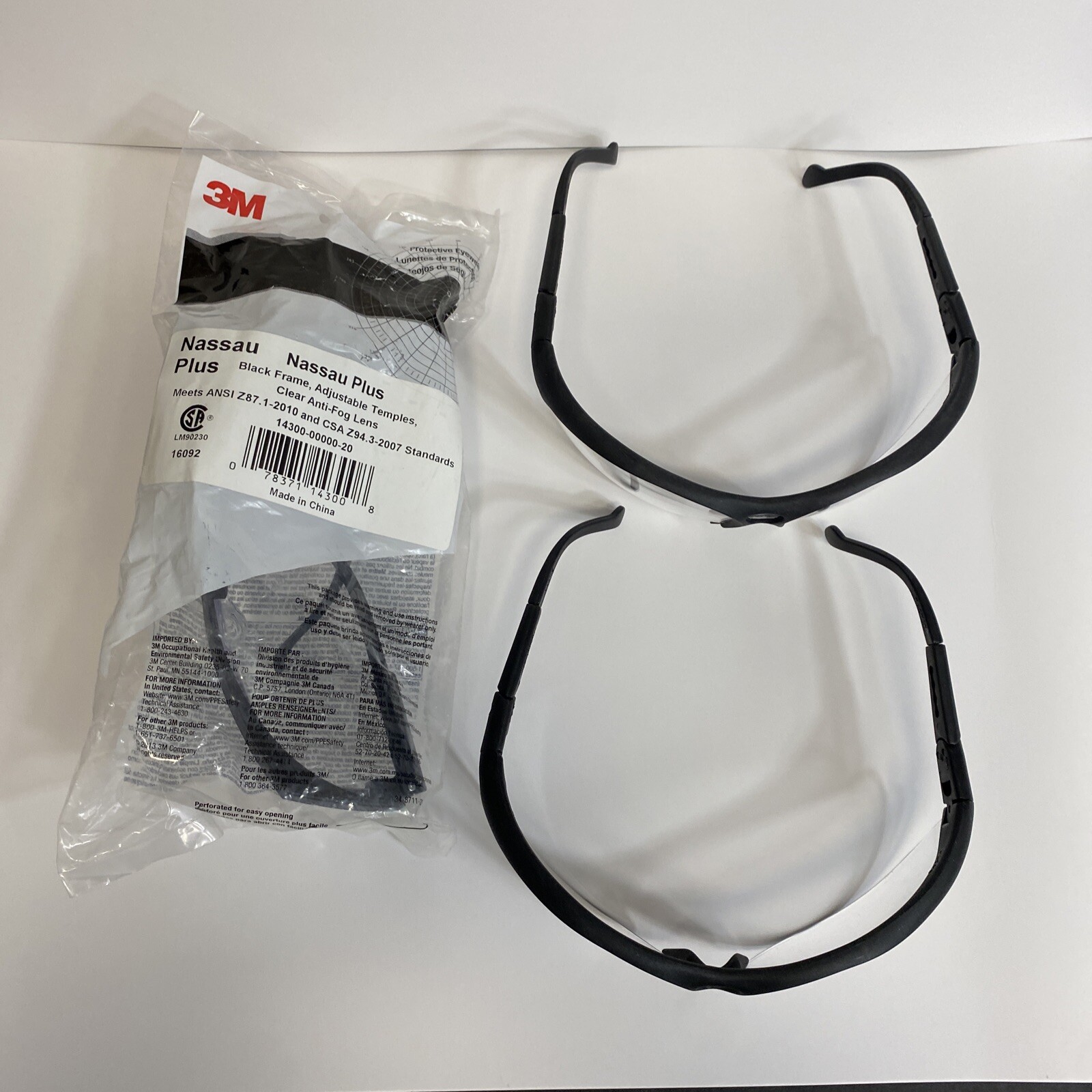 Protective Glasses Nassau Plus Anti-Fog Adjustable 3 Sets of Glasses