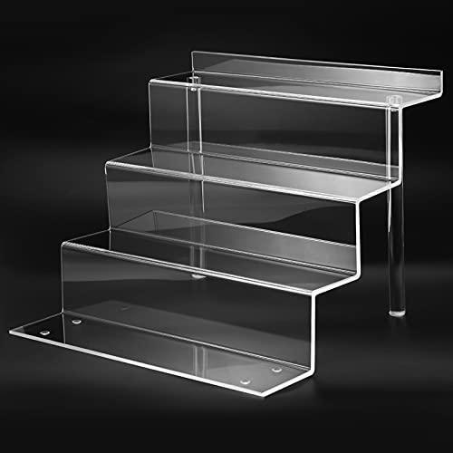 Clear Acrylic Display Riser Shelf for FUNKO POP, Perfume Makeup Organizer and