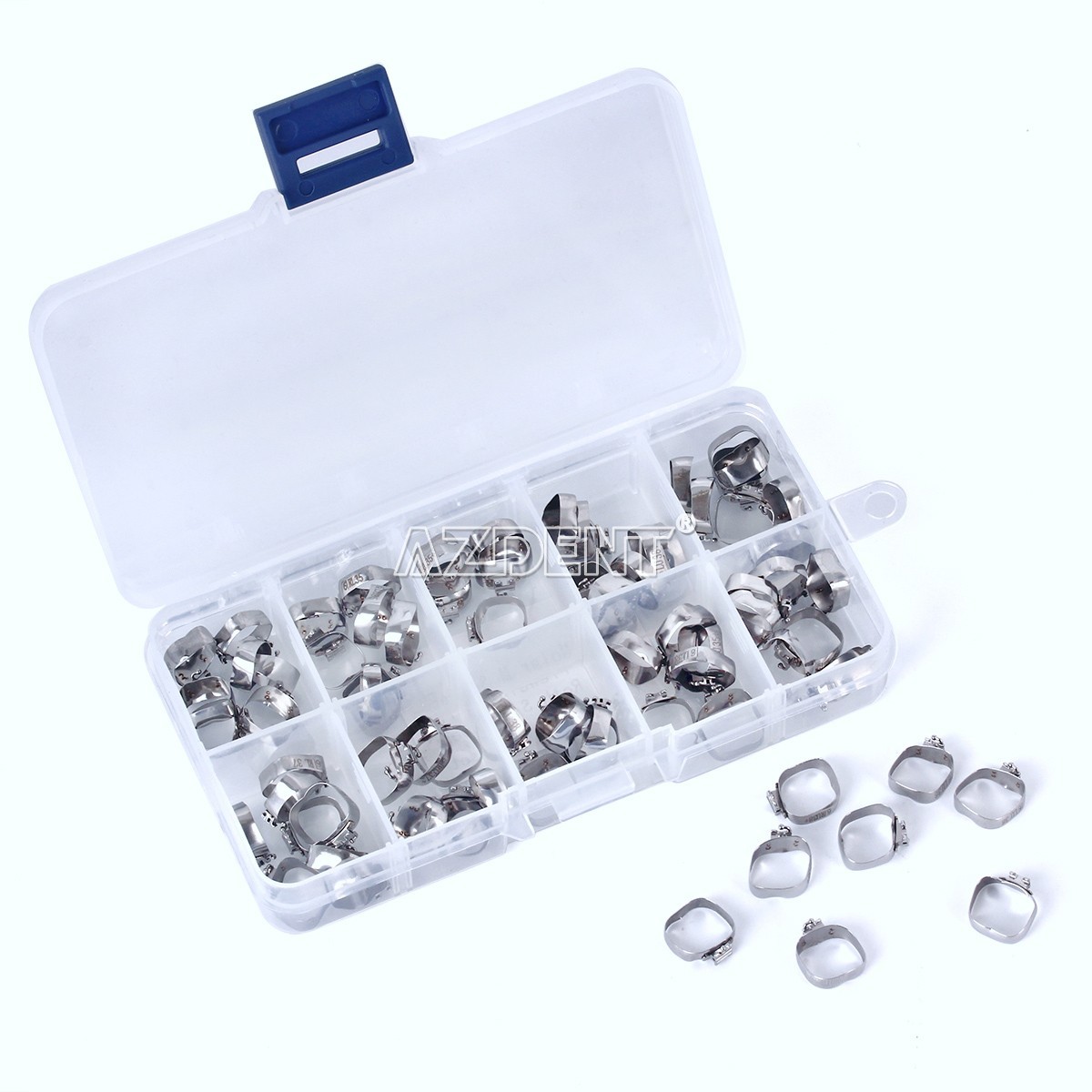 80Pc/Box AZDENT Dental Ortho M series Bands Buccal Tube 1st Molar Roth.022 Conv