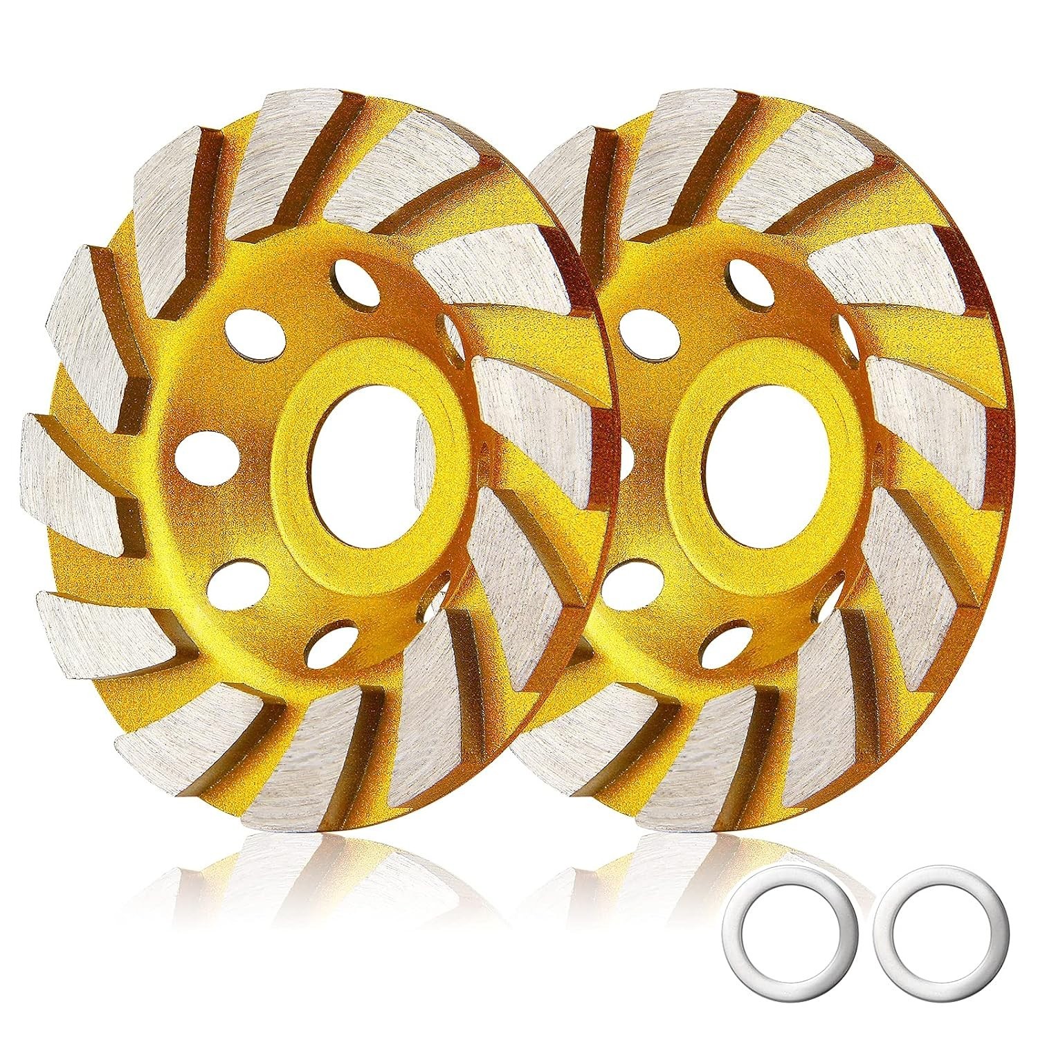 4-Inch Diamond Cup Grinding Wheel Set – 3 Heavy Duty Segs for Concrete Grinding