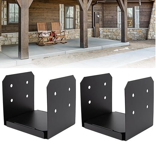 Nominal 10×10 Post Base for Concrete 2-Pack 1-Inch Standoff Pergola Brackets Kit