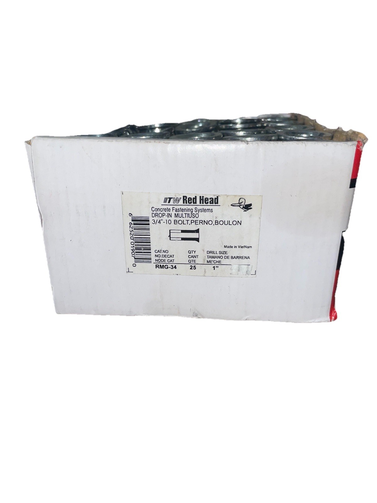 Red Head Concrete Fastening Systems Drop In Multiuso 3/4”-10 RMG-34 Qty 25