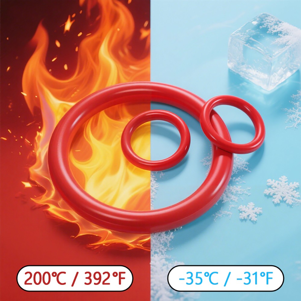 Silicone Rubber O Rings Metric Food Grade 3mm Cross Section 4mm-64mm ID O Ring