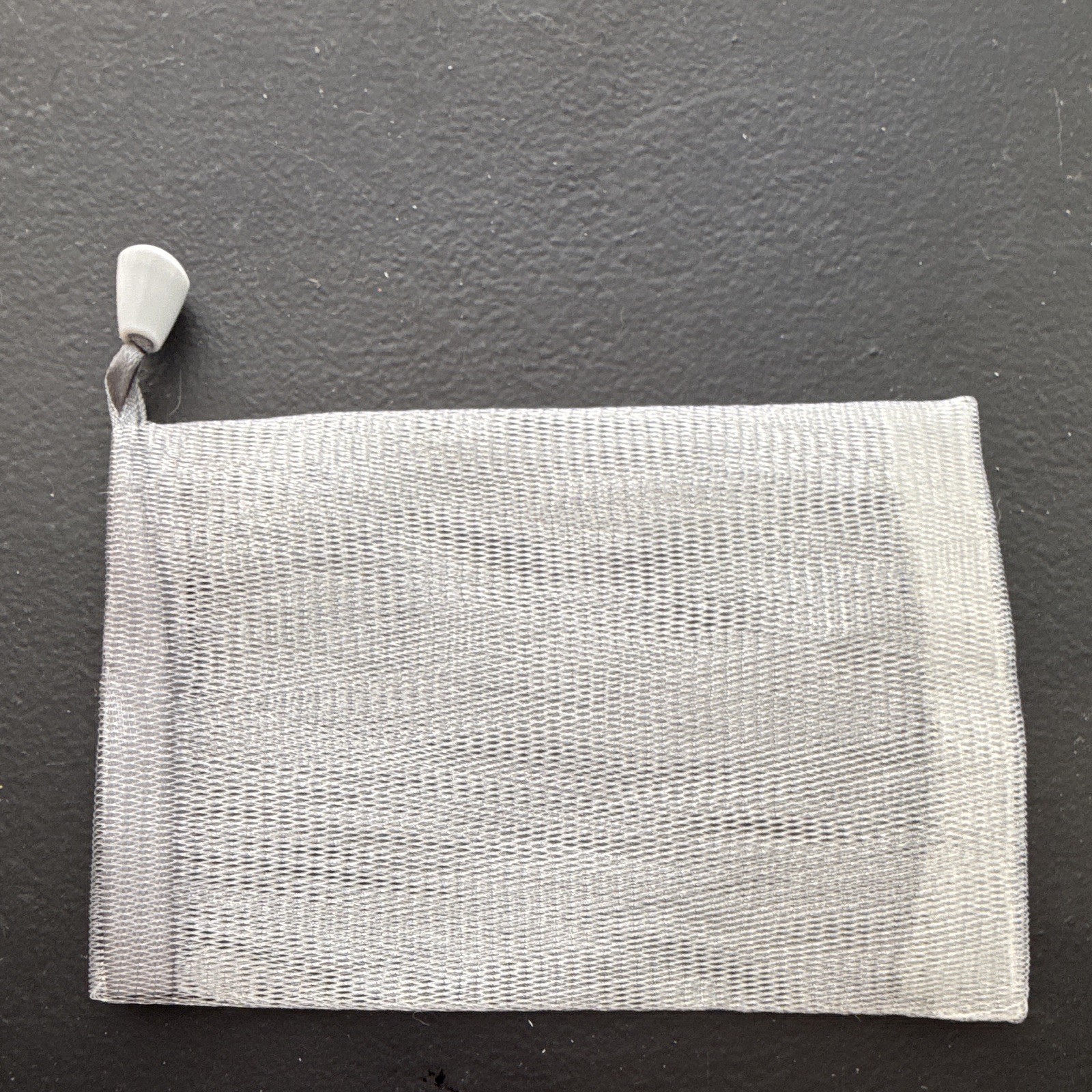 Reusable Drawstring Mesh Pouches 6 x 4 in White w/ Multicolor Cords
