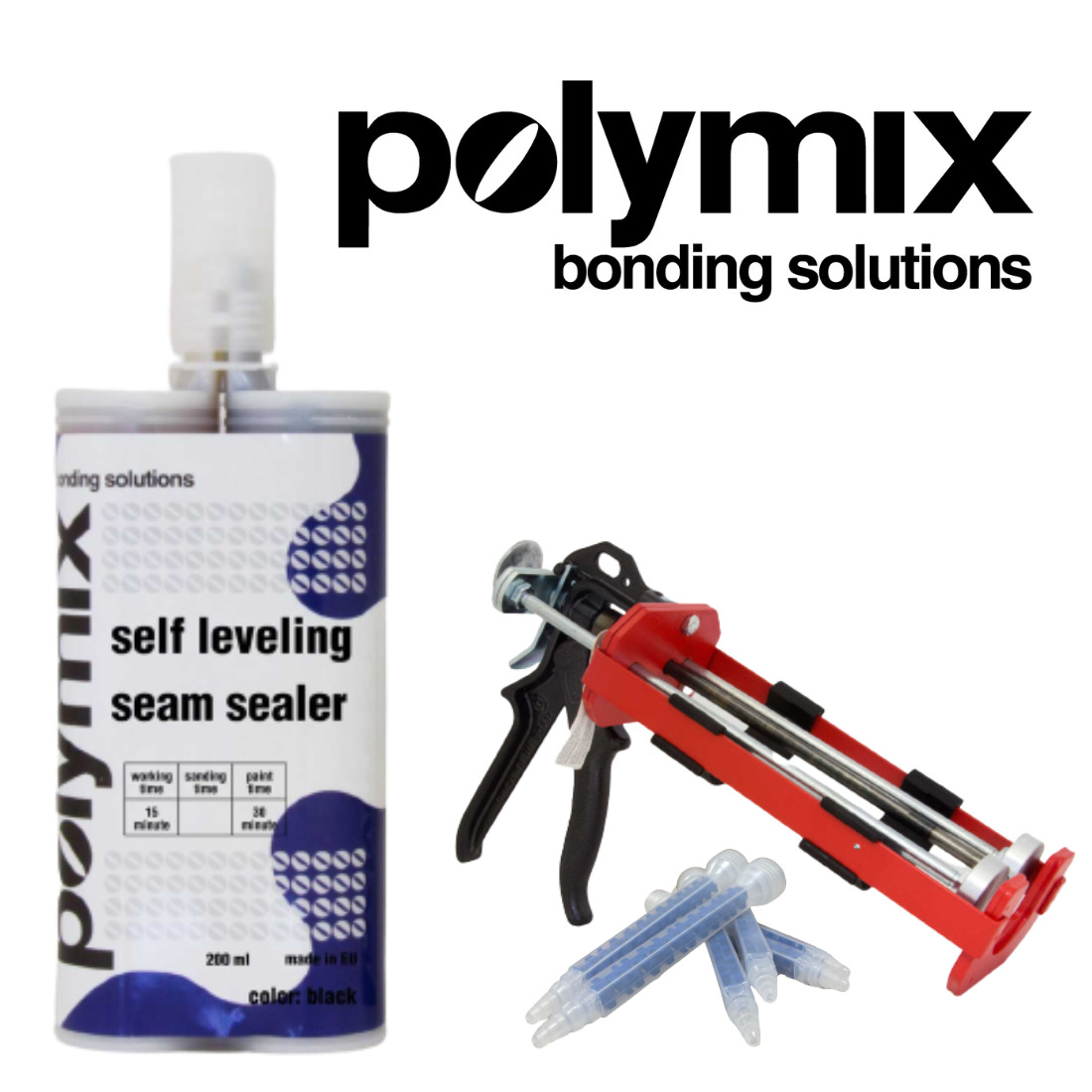 Polymix High Build Automotive Seam Sealer Cartridge 50ml Color Beige