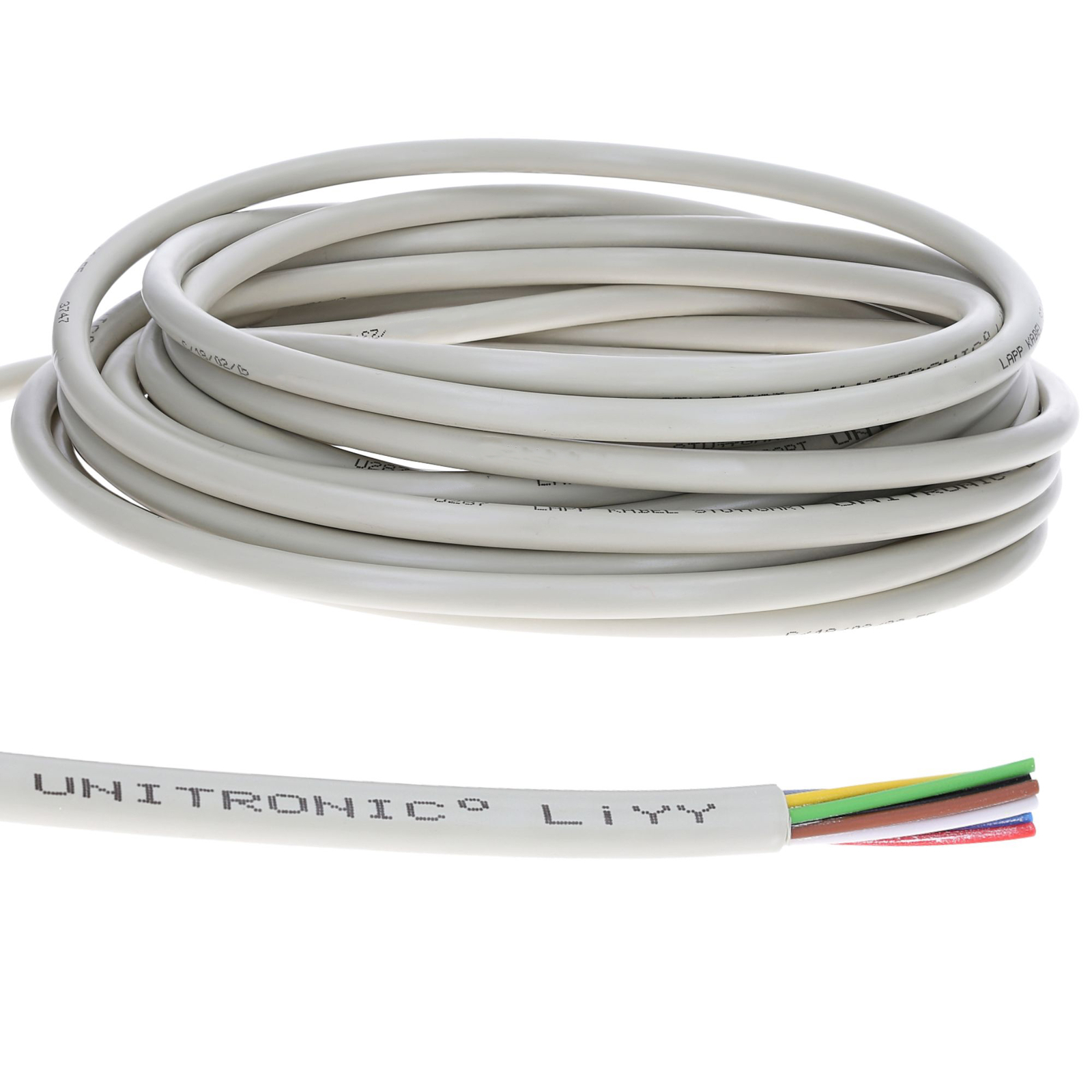 10 Meter Lapp Kabel 0028702 UNITRONIC LiYY 2x 1mm² Grau Litze Leitung Kupfer PVC
