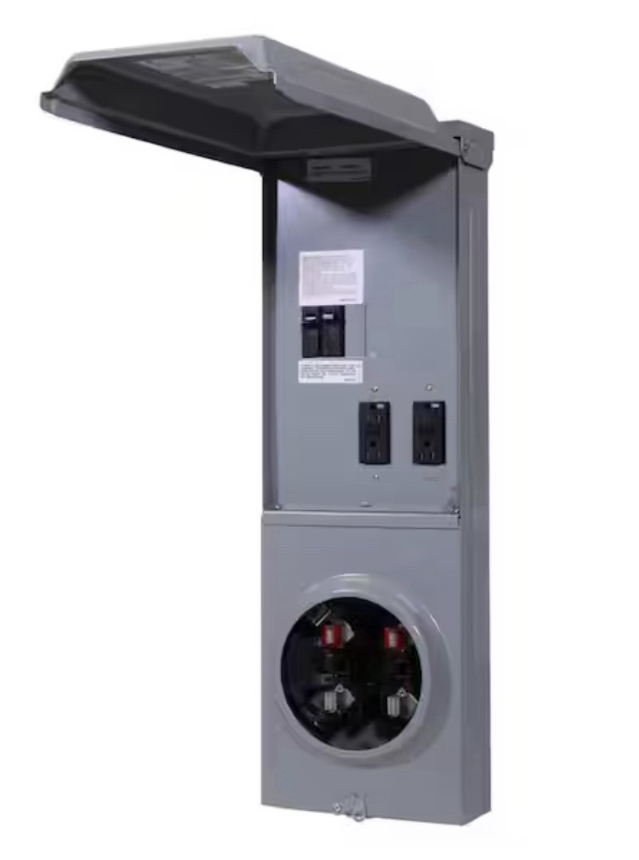 Midwest 100 Amp Outdoor Temporary Power Outlet Metered Underground Feed 120/240V