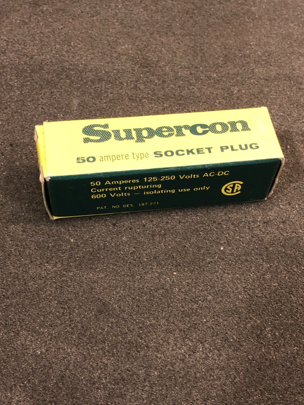 AMAT 0720-01582 CONN SOCKET PLUG CA MTG 50A WHITE SUPERCON,PS50GWT, 164595