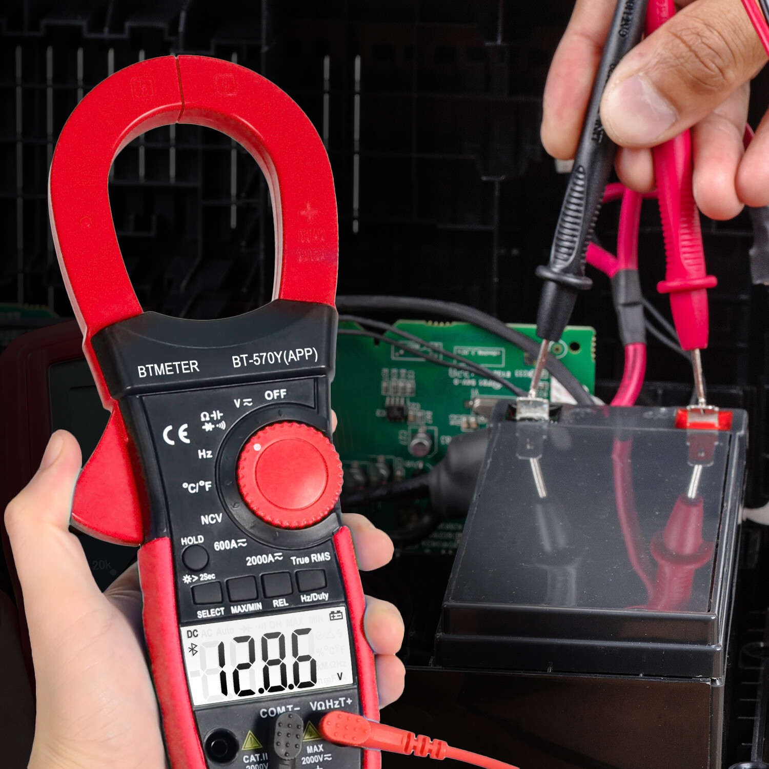 Smart Bluetooth Clamp Meter 570Y-APP w/ Mobile App, True RMS 6000 Counts, NCV US