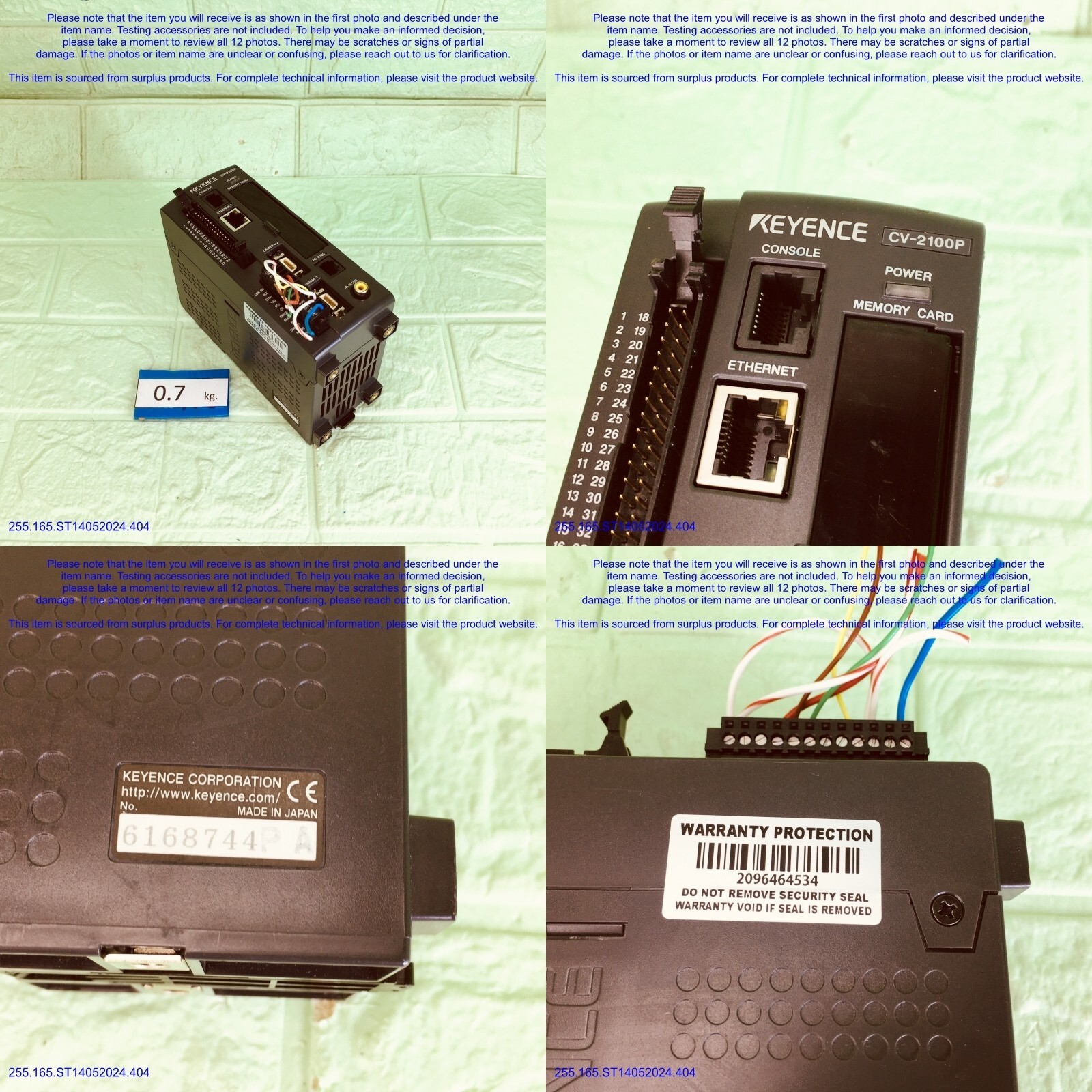 KEYENCE CV-2100P, Digital Image Controller as photo, sn:4534, FedExDHL