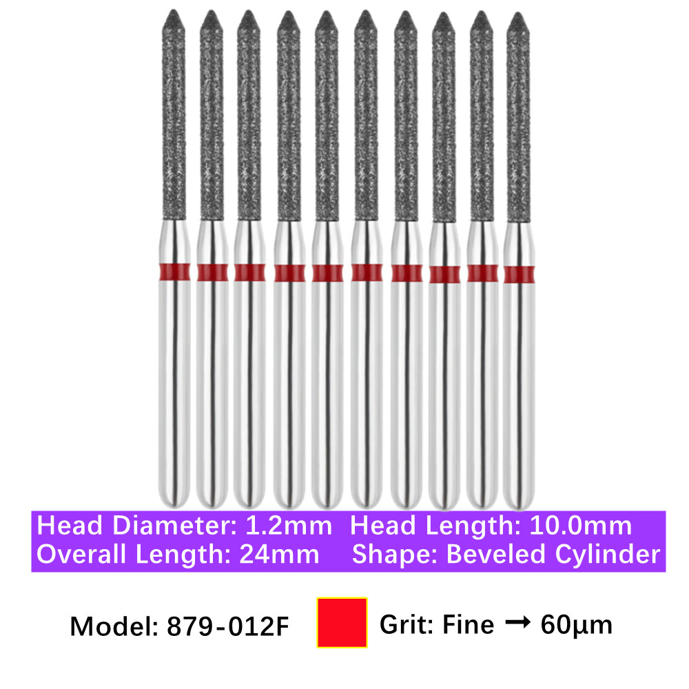 10/pk Vakker Dental FG Diamond Burs Bevel Cylinder & Gingival Curettage Burs