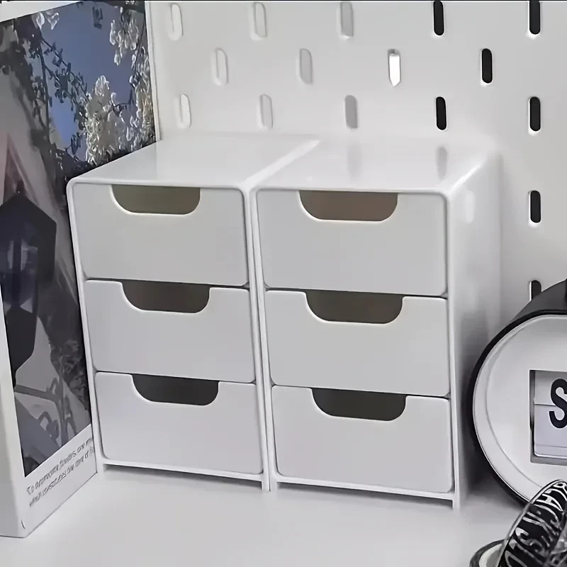 3-Tier Desk Organizer with Drawers for Office, Jewelry & Cosmetics Pack of 1