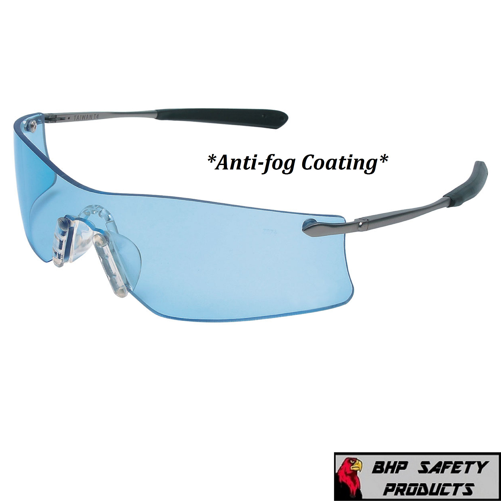 MCR CREWS RUBICON SAFETY GLASSES SUNGLASSES METAL FRAME RUBBER NOSEPIECE 1 PAIR