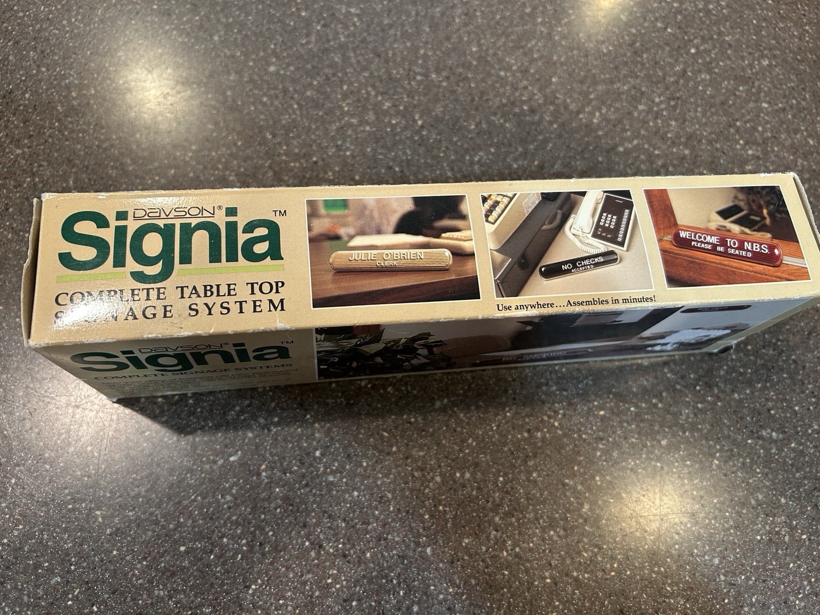 Davson Signia Tabletop Signage 5612Gray Tabletop New Old Stock