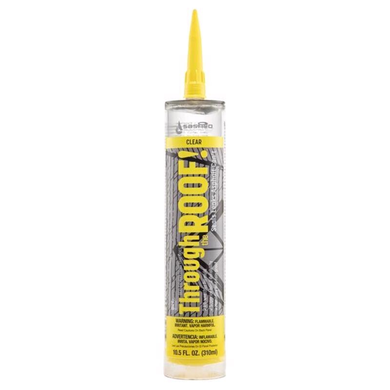 Sashco Through The Roof Gloss Clear Synthetic Rubber Roof Sealant 10.5 oz 14010