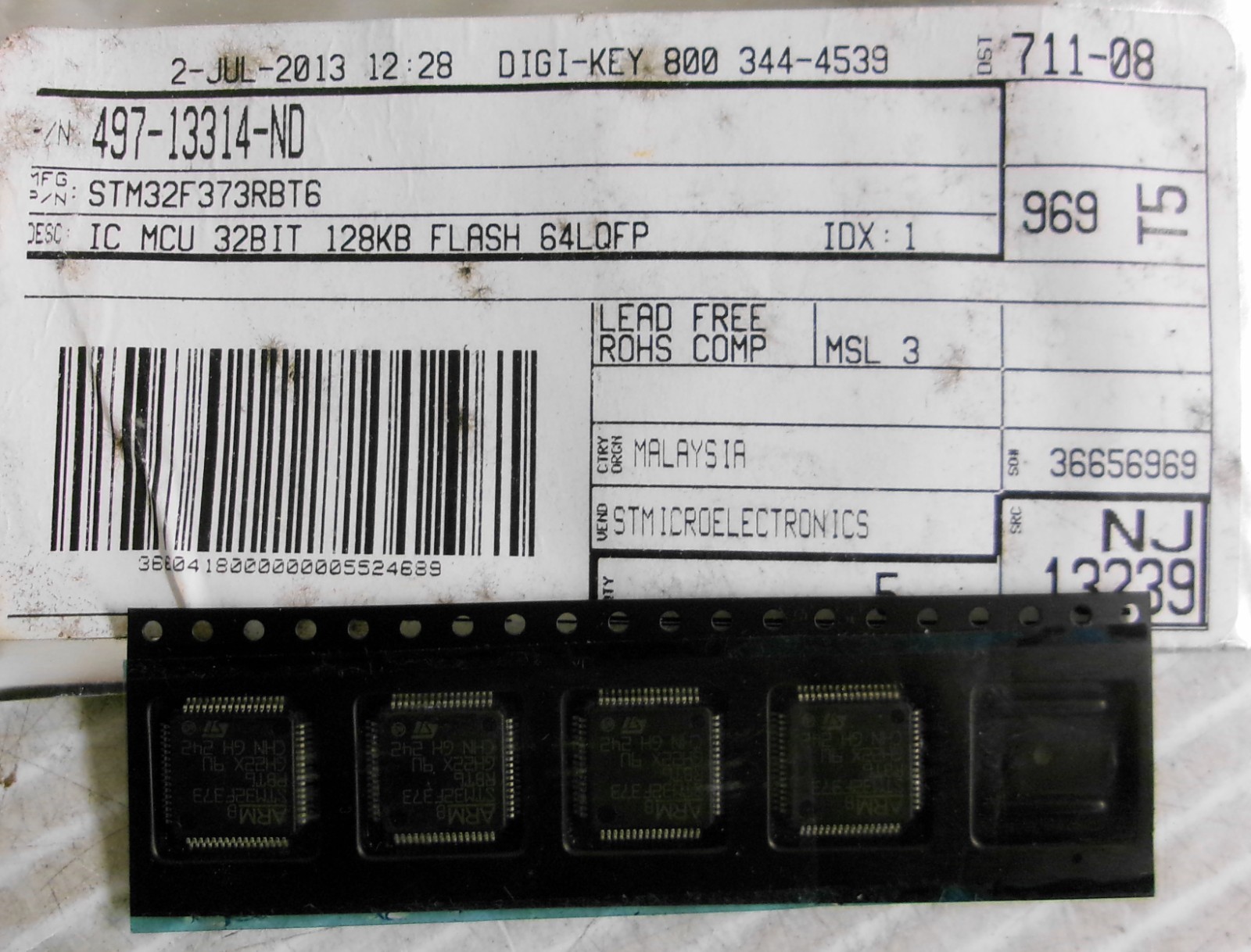 ST Microelectronics STM32F373RBT6 IC MCU 32Bit 128KB Flash 64QFLOP (Lot of 4)