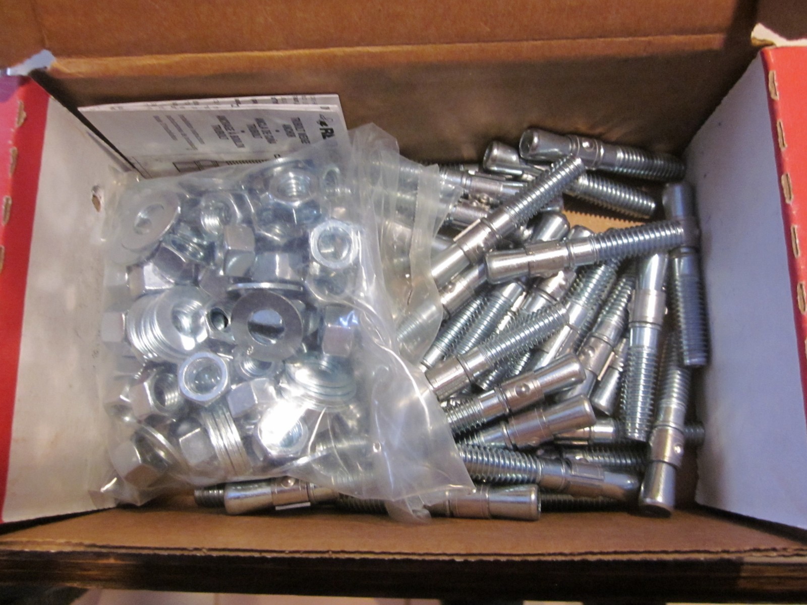 50 PIECES ITW/RedHead® – WS-3822 – 3/8″ x 2-1/4″ Trubolt® Anchor