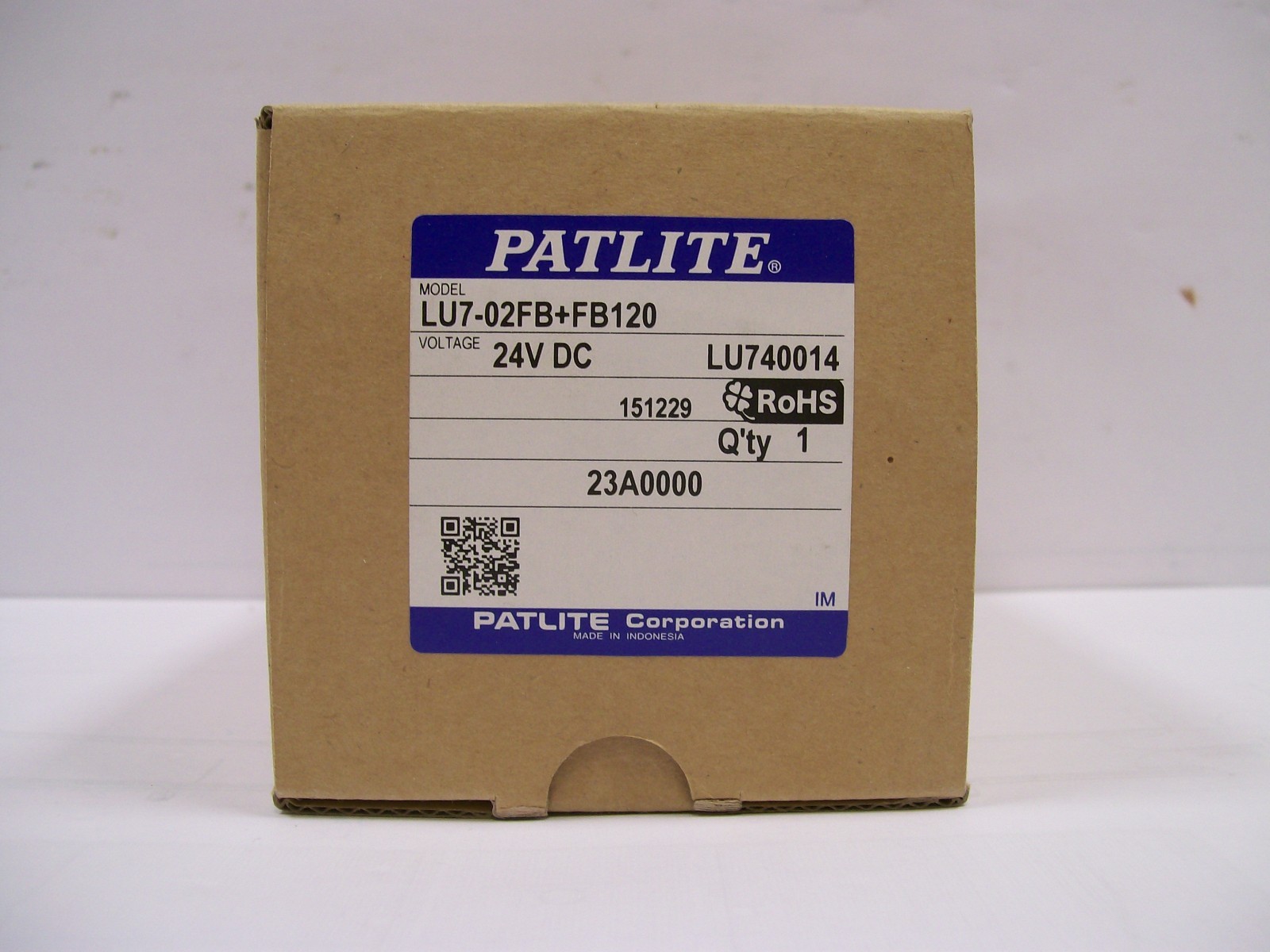 NEW NOS Patlite #LU7-02FB+FB120 LU702FB+FB120 24VDC Indicator Light 50310da