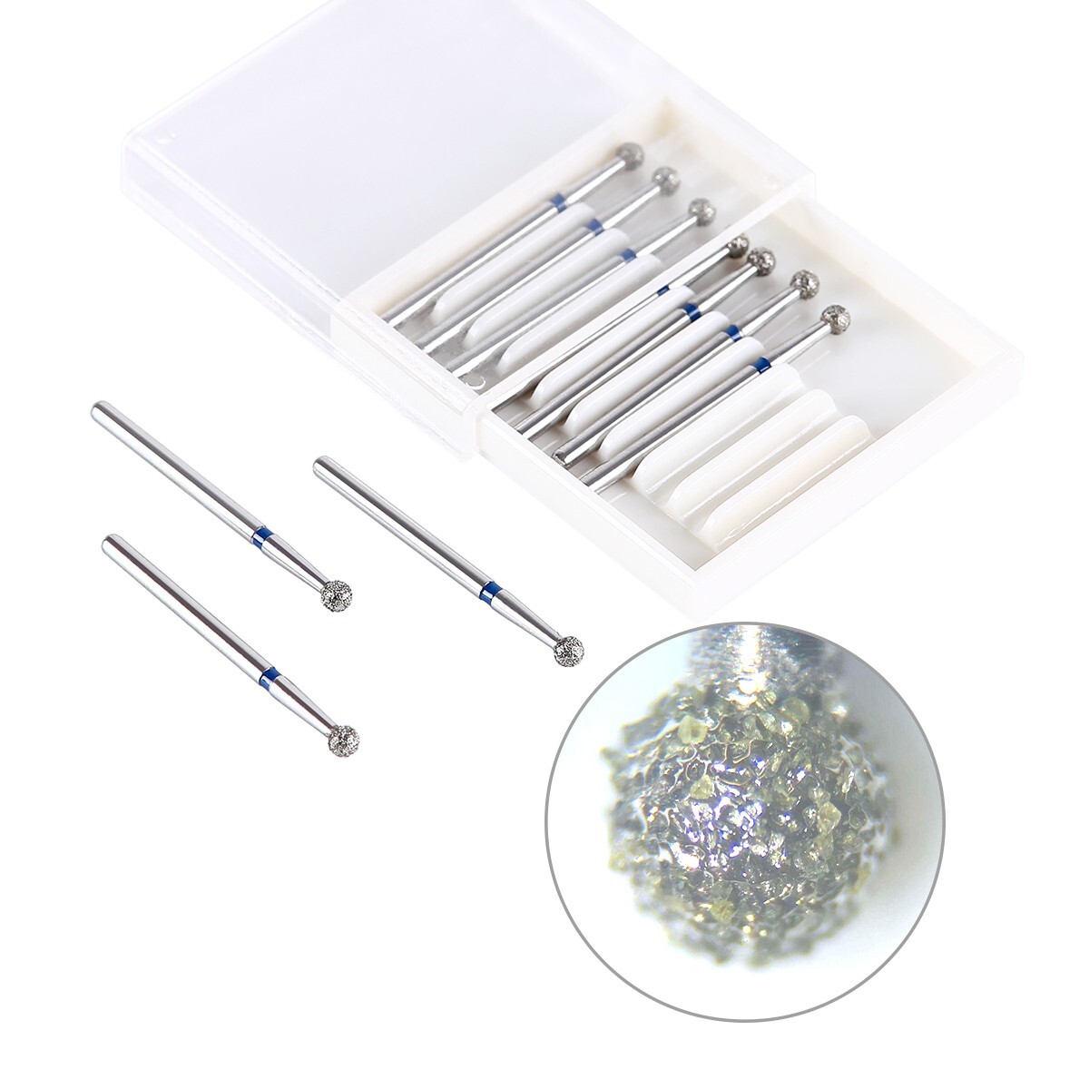 10 Boxes Mango de alta velocidad de diamante ultragrueso dental FG1.6mm 450,000