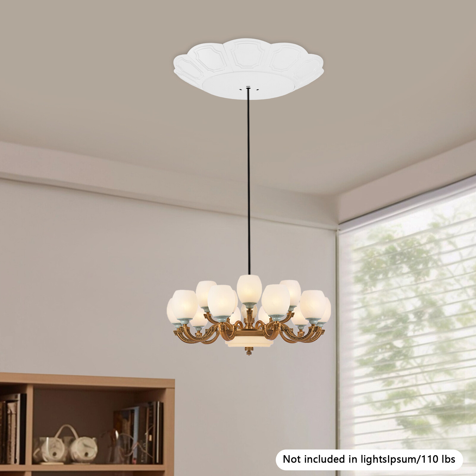 Ceiling Mount Chandelier Decor Cover Chandelier Hoist Lifter Cover 50 kg/110 lbs
