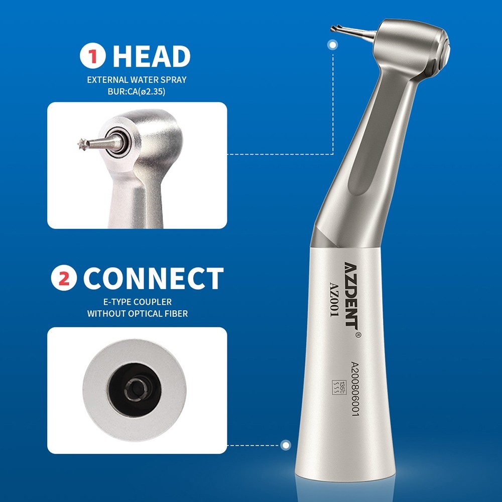Dental Contra Angle Low Speed Handpiece Push Internal Water Spray