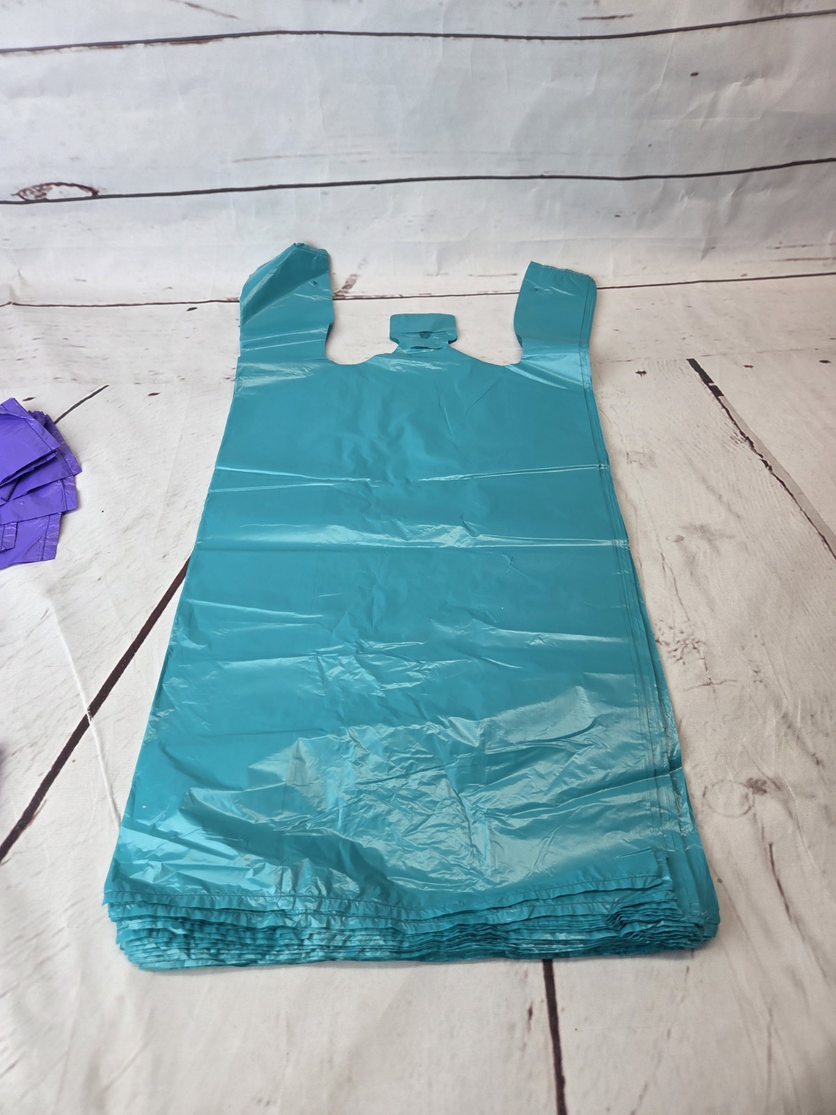 New Plastic Bags Shopping Bags, T-shirt/Barrel Bags Multicolored 11.5″x6.5″x21″