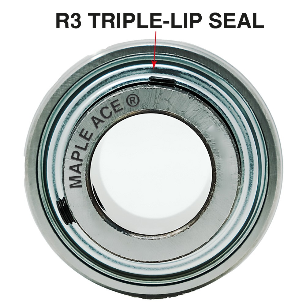 UC210-31 Insert Bearing 1-15/16″ Bore Spherical OD, R3 Seal Set Screws Lube Hole