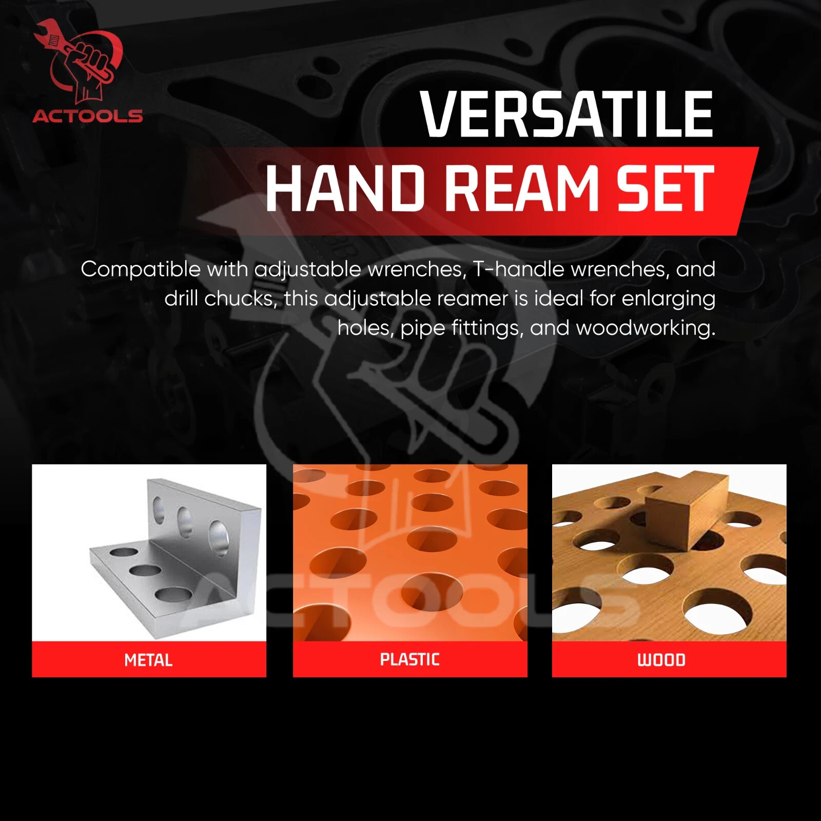 New Adjustable Hand Reamer 20 Pcs Set HV TO H16 Sizes (1/4 ” to 2.7/32″)