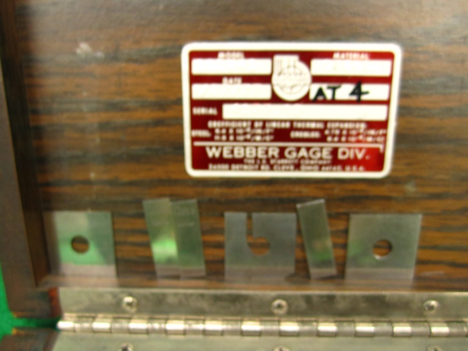 Vintage Starrett Webber Model RS28A1 Grade 2 Thin Gage Block Set 24 Pieces 618-5