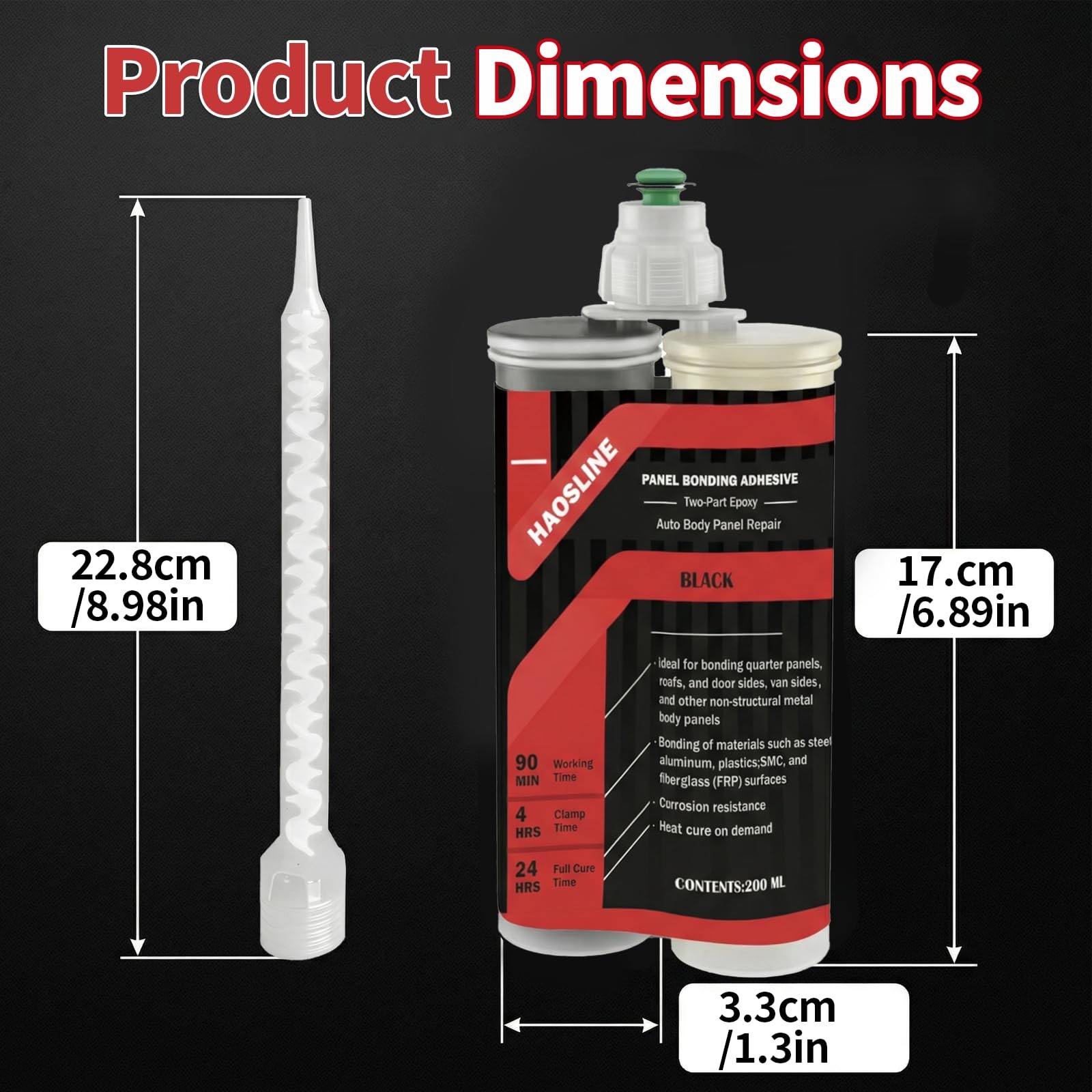 Panel Bonding Adhesive for Auto Body Panel Repair,TwoPart Epoxy,Bonds Metal &…