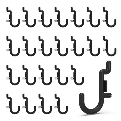 HUHOLE Pegboard Plastic Hooks 100pc – Black Peg Board Hooks for Hanging Jewelry,