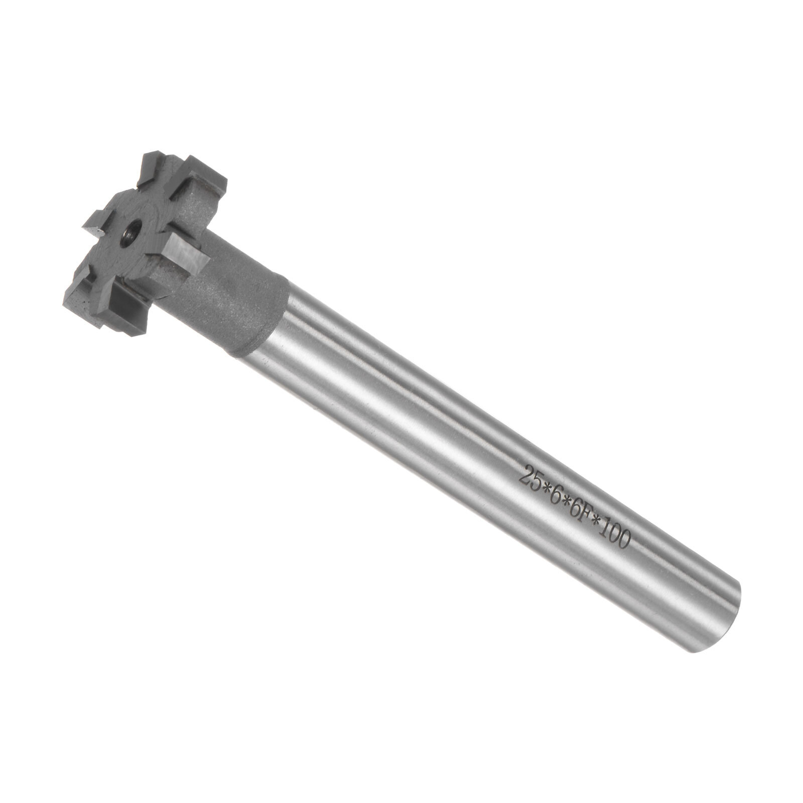 T-Slot Milling Cutter 6 Flutes 1″ Cutting Dia 0.24″ Depth Carbide Tip End Mill