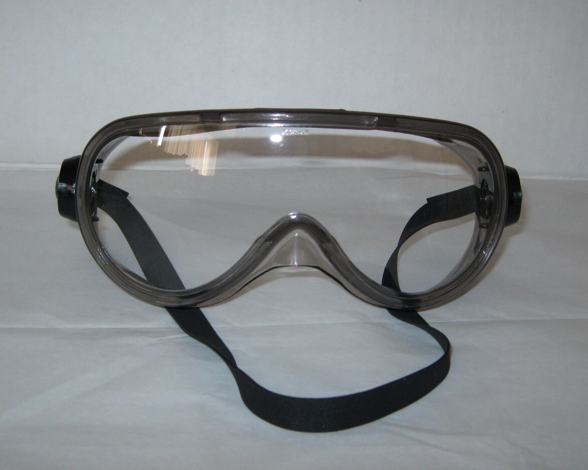 Lot of 9 Pyramex Clear H2X Anti-Fog with Strap Chemical Splash Goggles G304TN