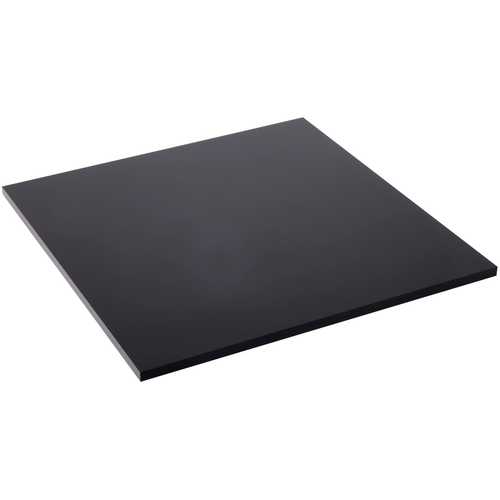 Plymor Black Acrylic Square Polished Edge Display Base, 7″ W x 7″ D x 0.25″ H