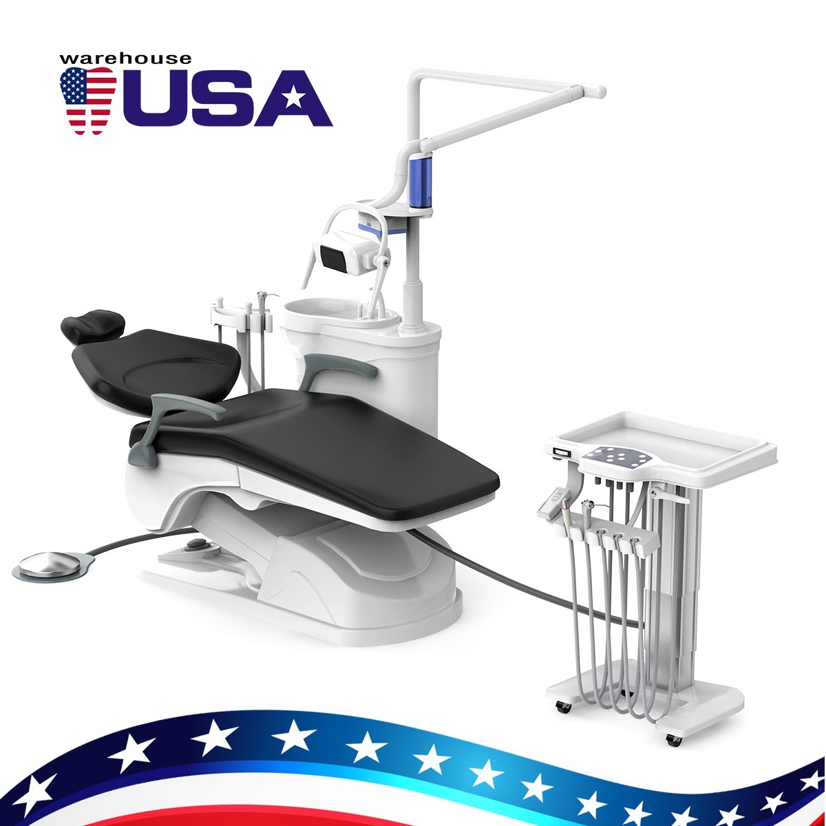 Dental Unit Chair Computer Controlled DC Motor ‘Stool/Suction System Vacuum Pump