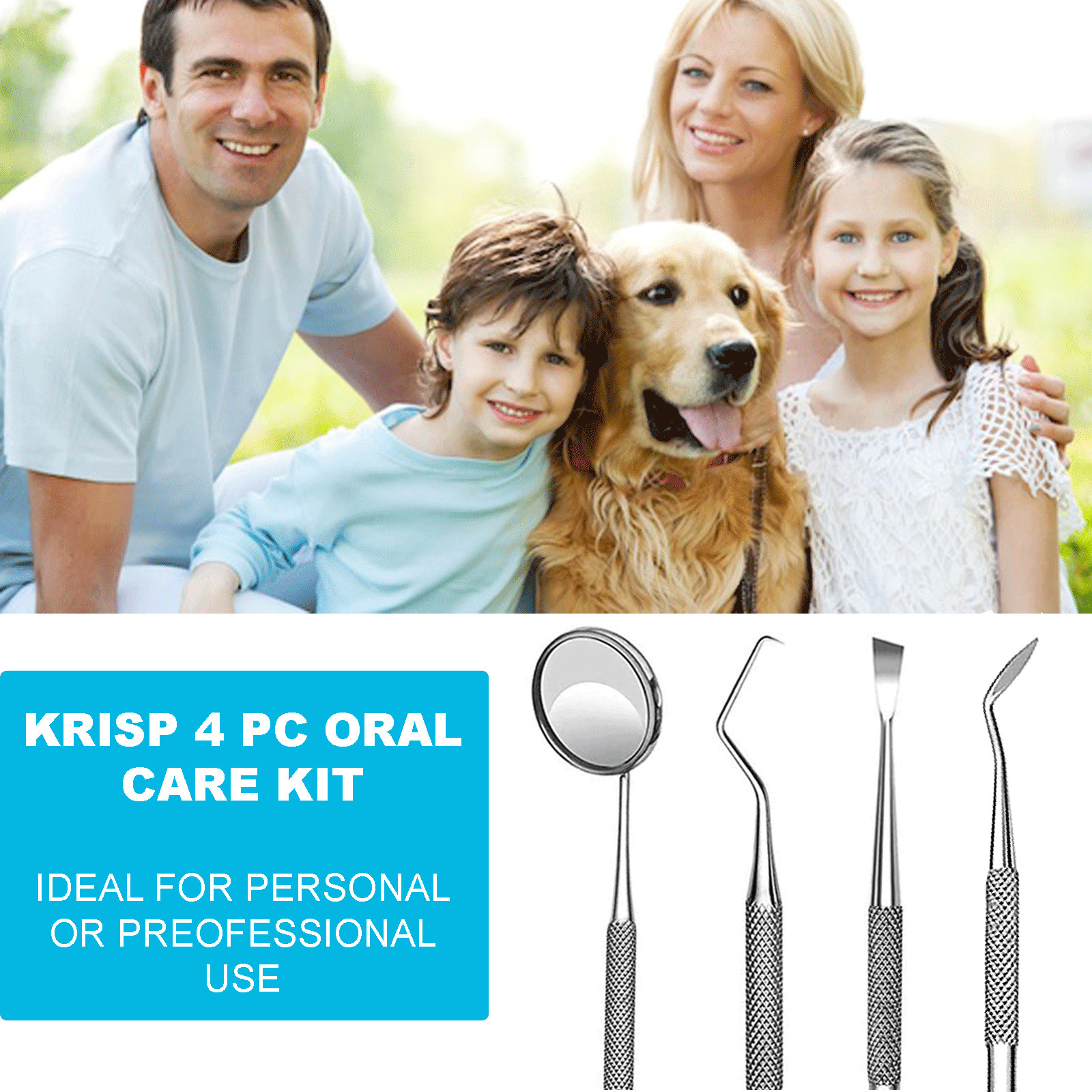 New Dental Tooth Cleaning Kit Dentist Scraper Pick Tool Calculus Plaque Remover