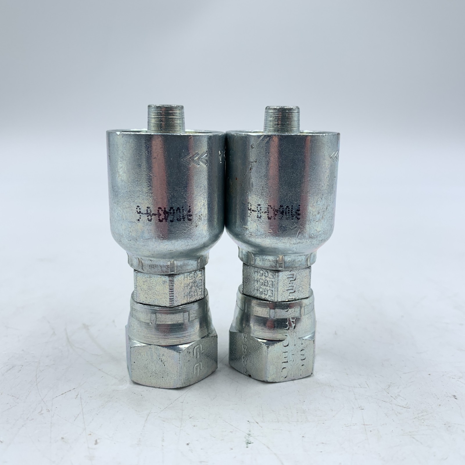 2 Pack Parker 10643-8-6 Hydraulic Fitting JIC Hose Crimp x Threaded