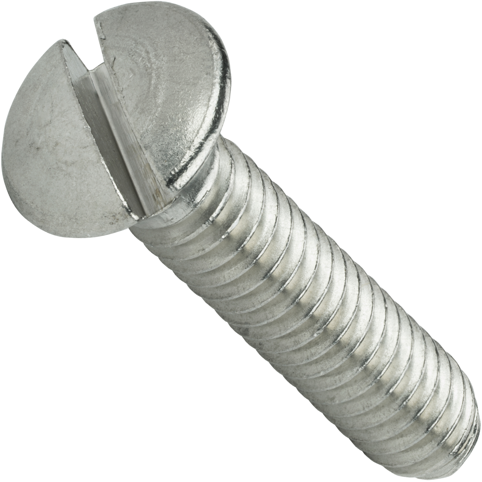 1/4-20 Slotted Oval Head Countersunk Machine Screw Stainless Steel 18-8 All Size