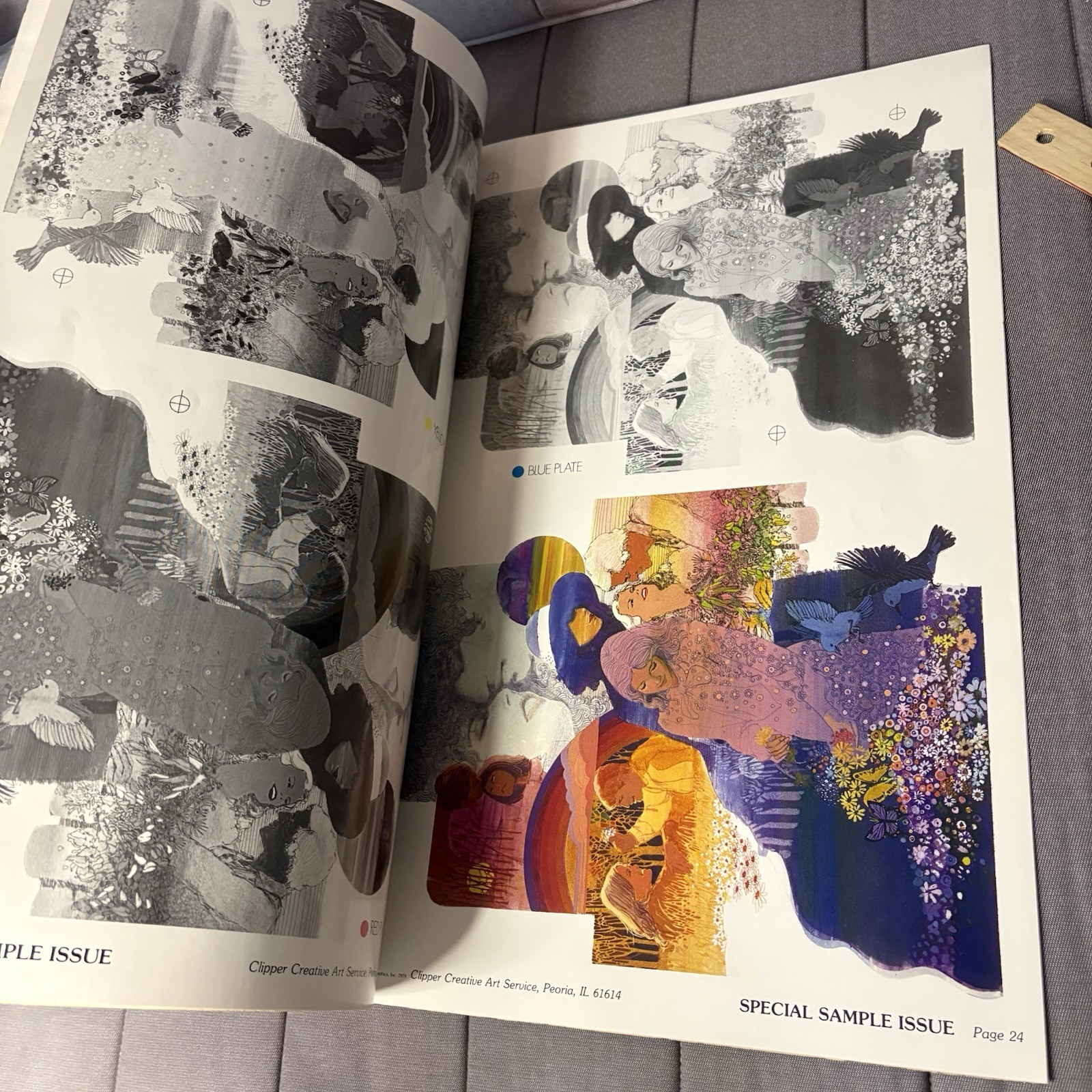 1970s Graphic Clipper Creative Arts Special Sample Issue Color Large Clip Art