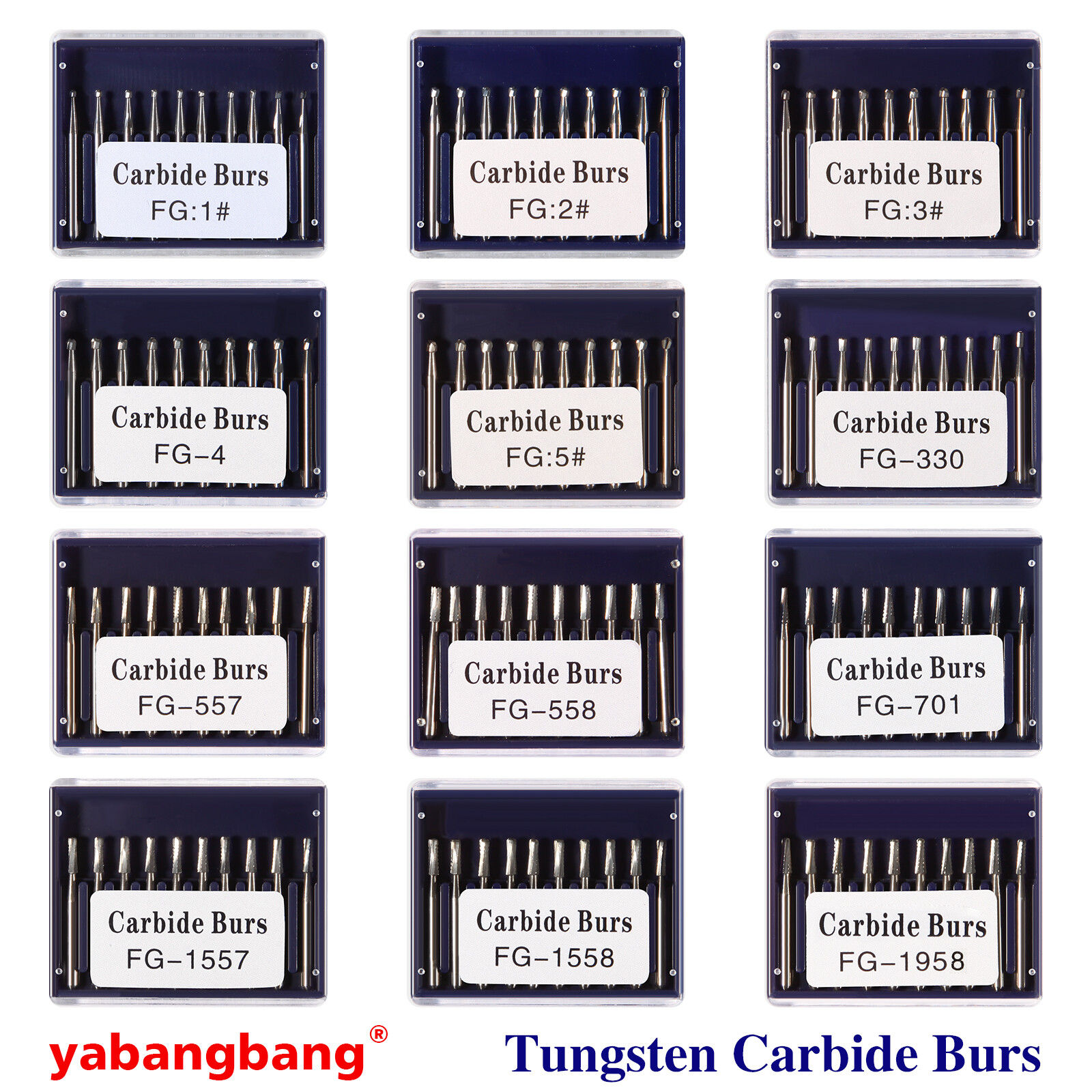 10-100PCS Dental Tungsten Carbide Inverted Cone FG Bur FOR High Speed Handpiece