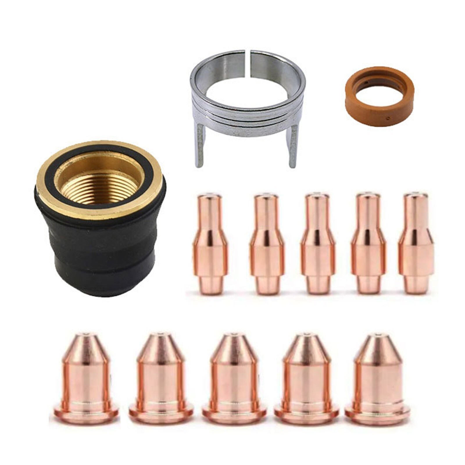 13Pack Titanium 45A Plasma Cutter Nozzle And Electrode Replacement Kit